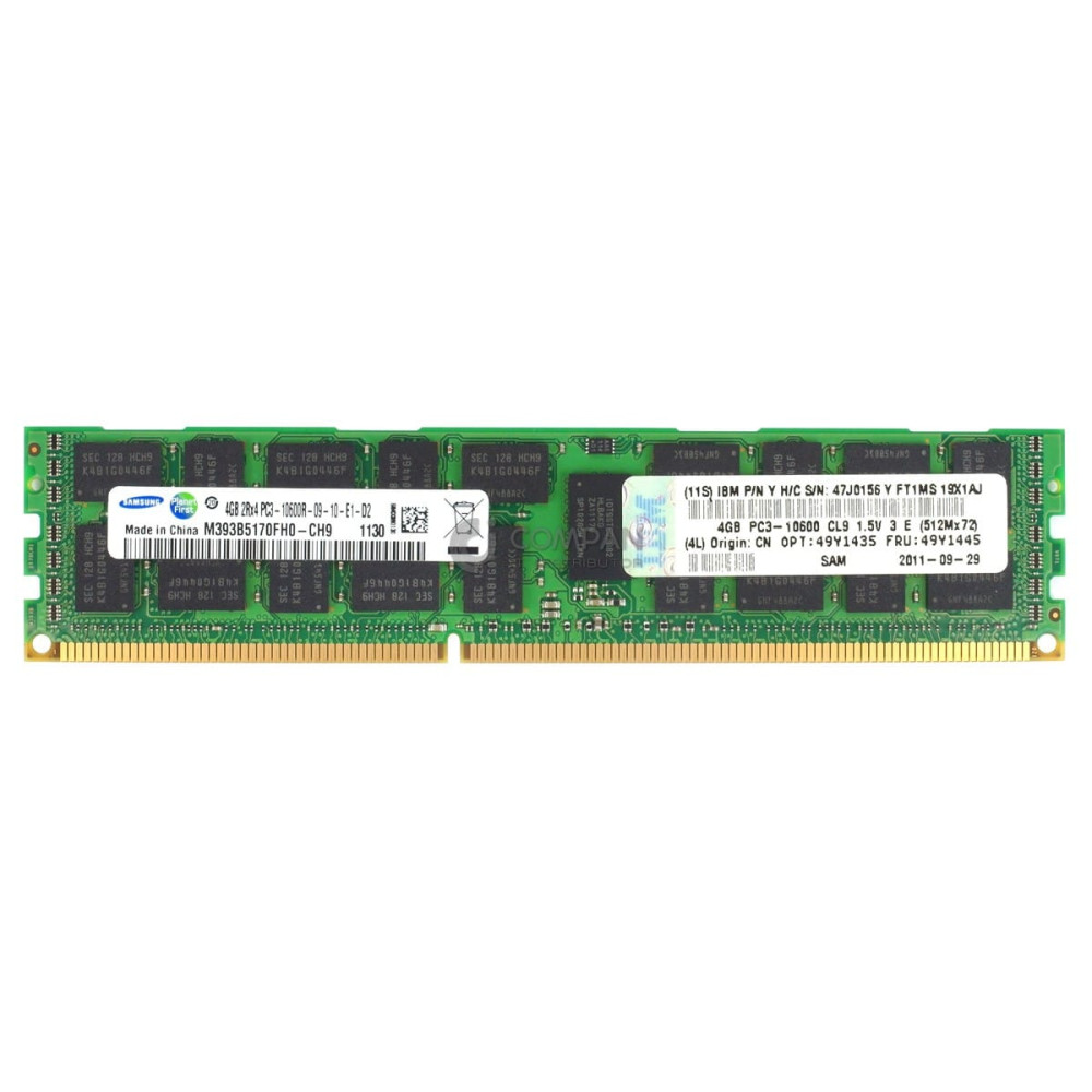 49Y1445 IBM DDR3 4GB 2RX4 PC3-10600 1333MHZ RDIMM
